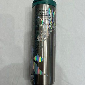 NWT Starbucks 2022 Anniversary Mermaid Siren Iridescent SS Bottle Tumbler